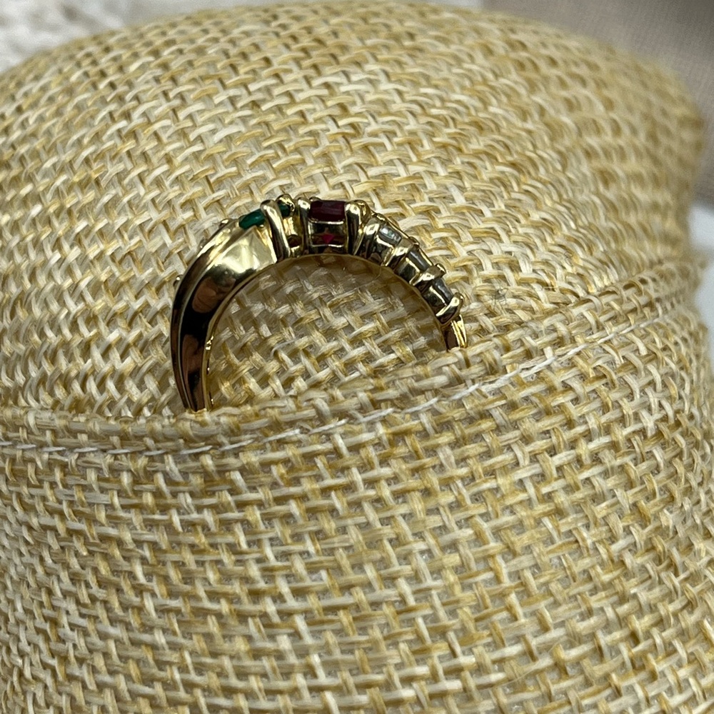 Vintage Avon RJ Graziano 925 Gold Vermeil Multi-Stone Ring Sz 4.75 - Picture 16 of 17